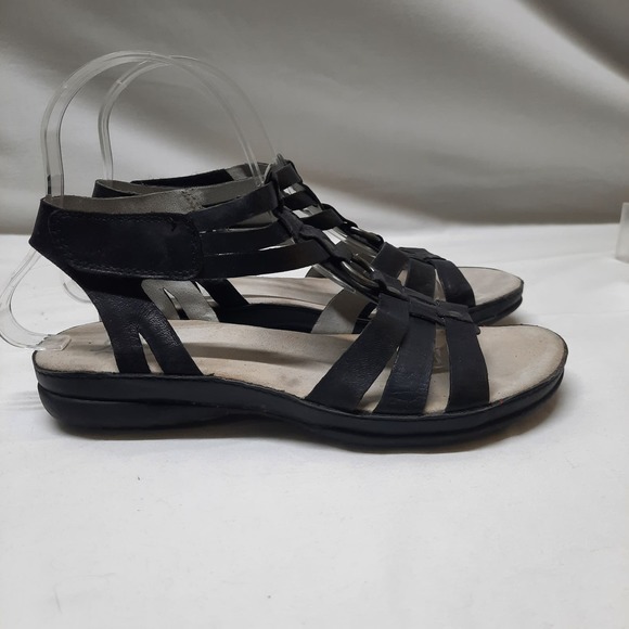 Pure sole Darla leather black ankle strap sandal 7 - Picture 3 of 7